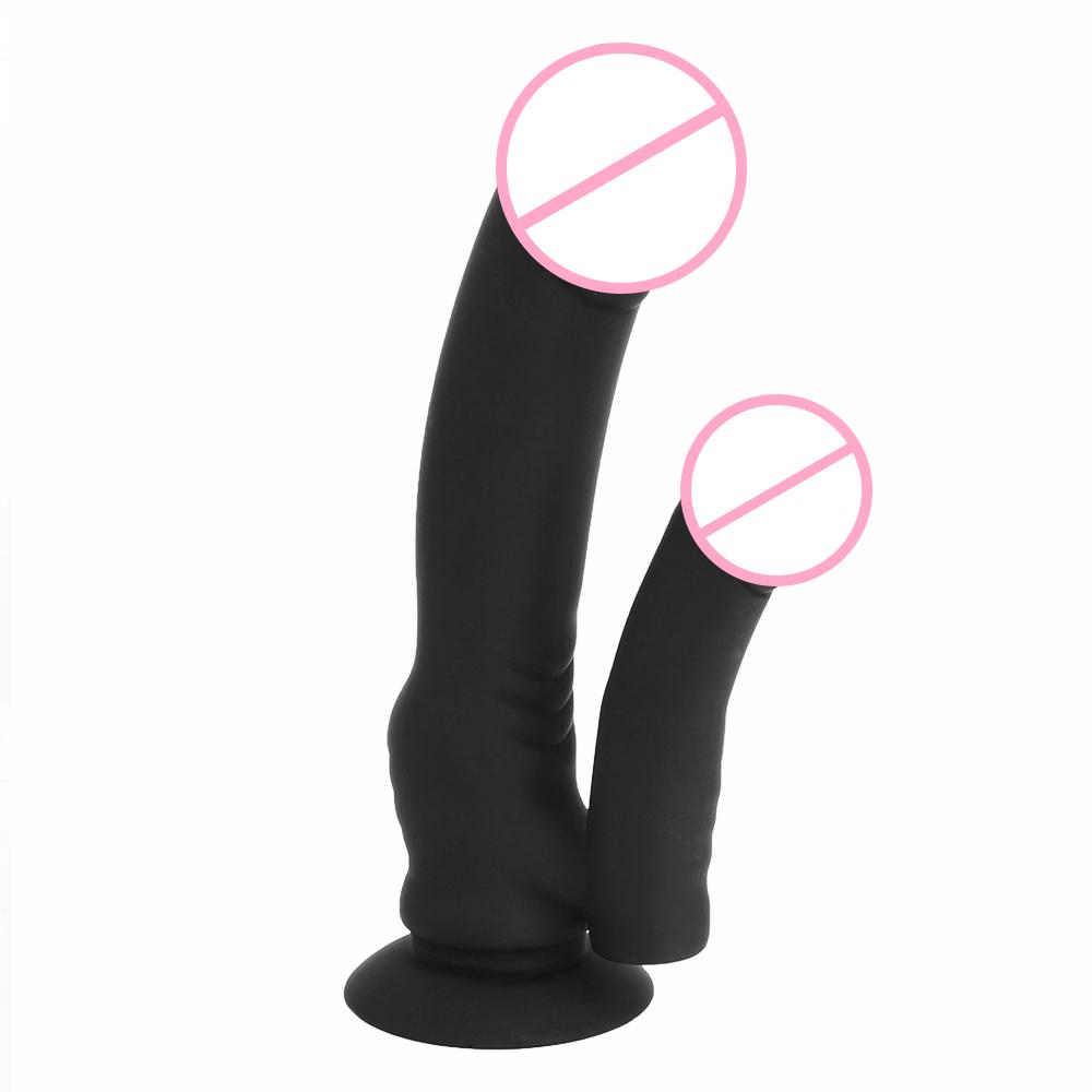 Lesbian Dildo Butt Plug Vagina Clitoris Massager Sex Toys for Women Female Double Dildo Vibrators