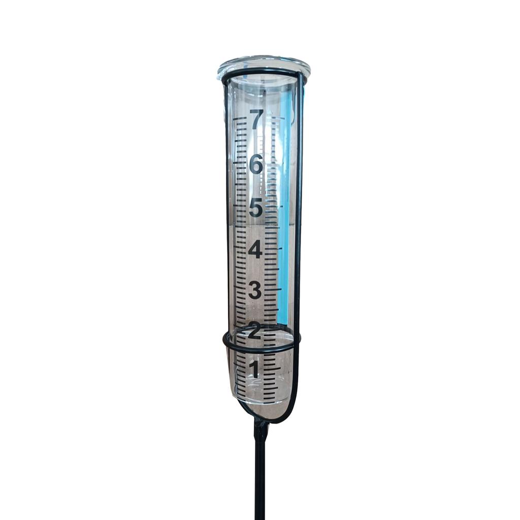 Rain Gauge 7" Capacity Easy To Read Outdoor Rain Gauges Best Rate Metal Rain Guage with Stake for Garden Yard Art Decor