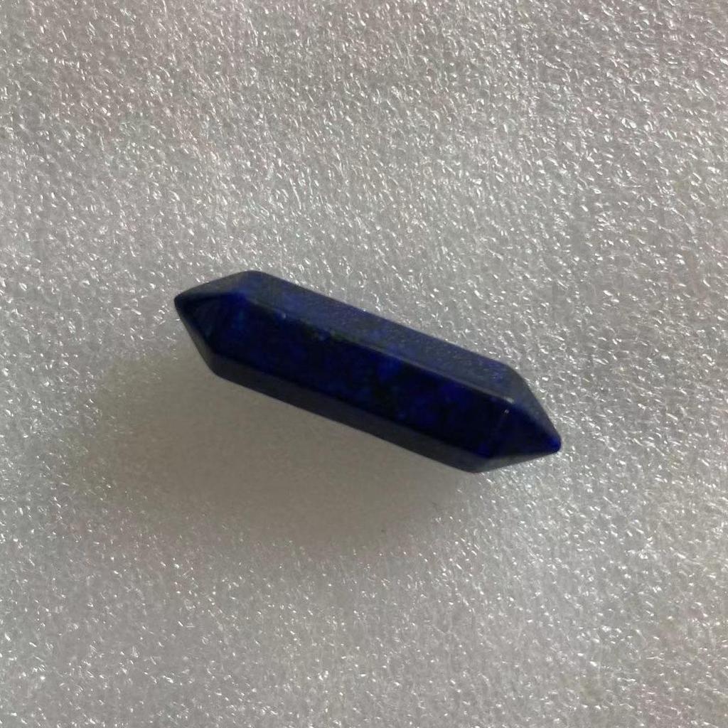 32x8mm Natural Stone Crystal Double Pointed Hexagonal Column Pendant Necklace