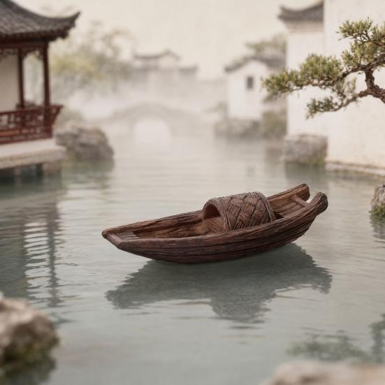2 Pcs Miniature Boat Figurines for Fairy Garden Accessories, Resin Mini Ship Models for DIY Micro Landscape, Sand Tray, Terrarium, Bonsai Ornament