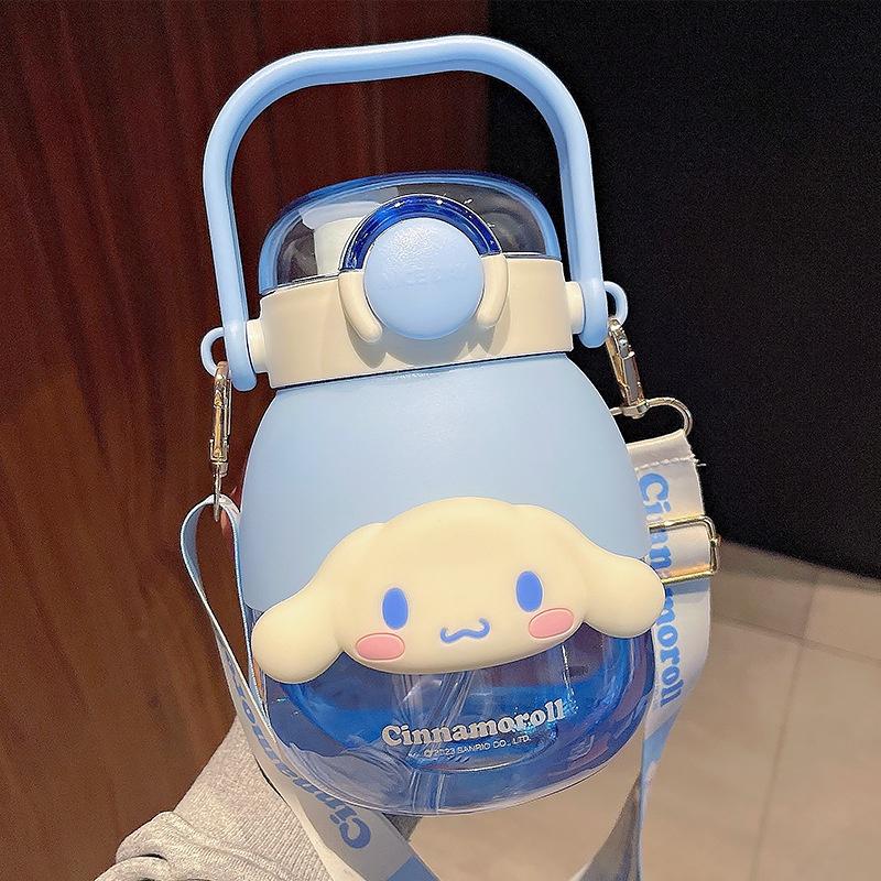 Slo-pk-tkb Cute Cartoon Plastic Straw Cup With Dual Drinking Function