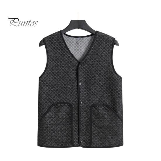 

Мужской жилет с V-образным вырезом, без рукавов, однобортный жилет, пальто, однотонный бархатный подклад, теплая жилетка, куртка с карманами XL чёрный