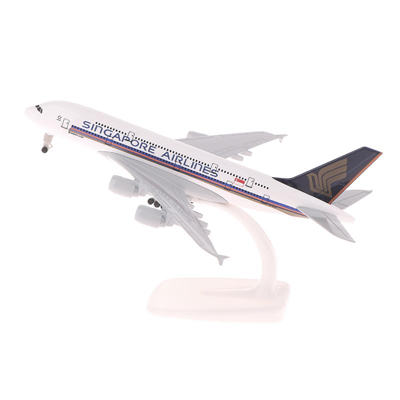 20Cm Plane Model Boeing A380 Singapore Airlines Aircraft Alloy Simulation Airplane Model Aircraft For Kids Toys Christmas Gift