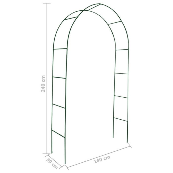 Arche de jardin - VIDAXL - 40776 - Métal - Noir - 140x39x240cm