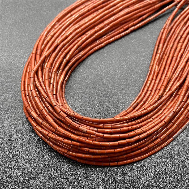 2x4mm Beads Small Size Natural Stone Loose Cylindrical Spacer Seed Tube Beads For DIY Jewelry Making Spacer Beads Whosale 15.5