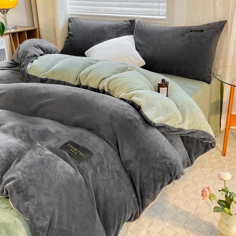 

Зимний новый фланелевой теплый пододеяльник, мягкий плюшевый пододеяльник Queen King Size, постельные принадлежности, полный размер, Capa De Edredom Cama Casal