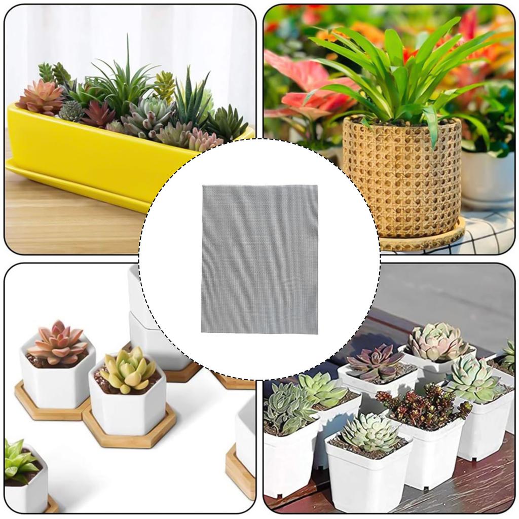 Plant Protection with 10pcs Flower Pot Hole Mesh Pad Drainage Grid Mat