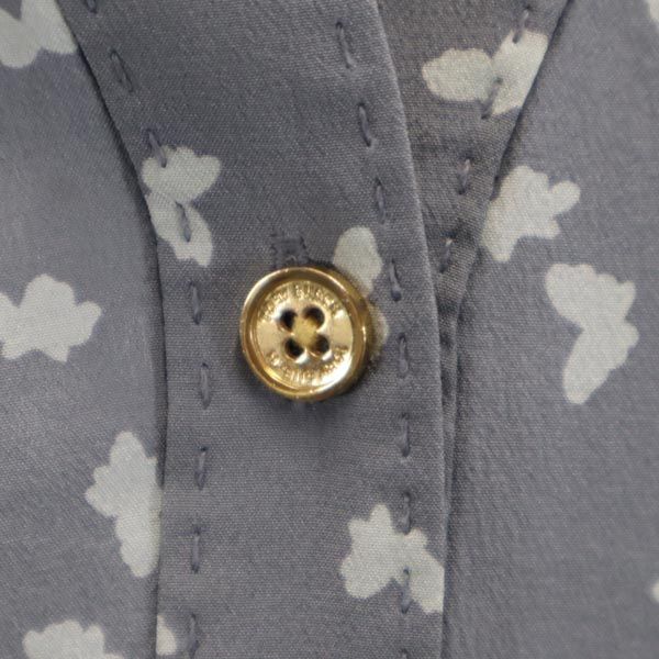 Tory Burch Silk Overall Handle Long Sleeve No Color Shirt 2 Gray Women Used