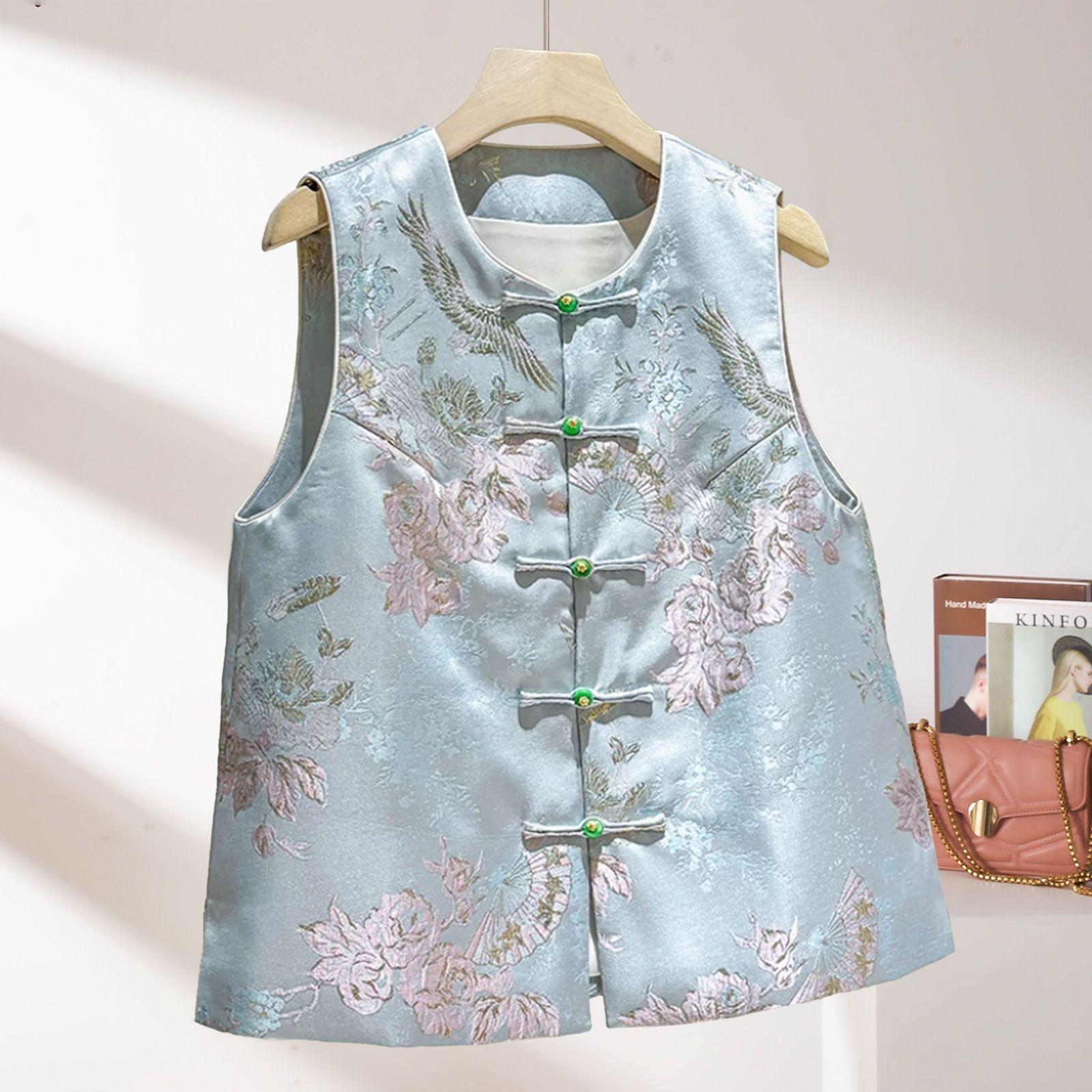 

Высококачественный женский жилет женский жилет весна и осень 2025 новый жилет без рукавов 3XL (recommended 138-75kg)