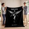 Nirvana In Utero Album Angel Design Blanket Flannel Blanket for Bedroom, Living Room, Sofa, and Nap Sofas.