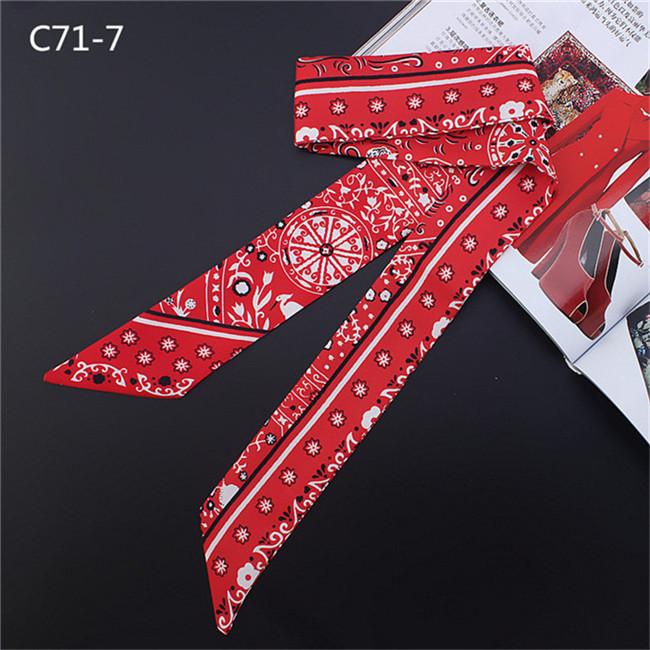 

Новый Дизайн Роскошный Бренд Шарф Принт Пейсли Шелковый Шарф Женские Ленты для Ручки Сумки Модный Головной Платок Маленькие Длинные Шарфы