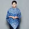 Ethnic Style Blue White Porcelain Faux Cashmere Scarf For Women Winter Autumn Travel Gift