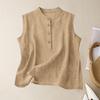 Women's Retro Artistic Cotton Linen Casual Loose Versatile Elegant Vest