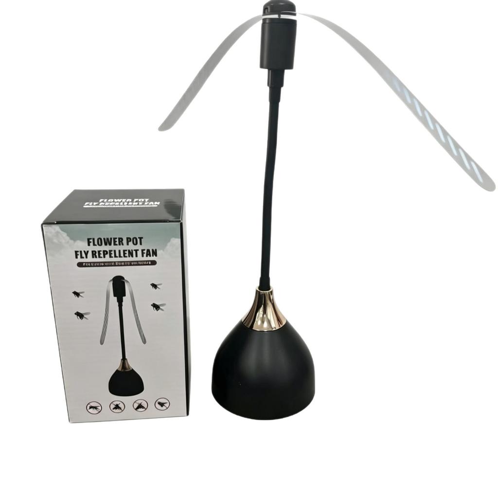 Multifunctional Fly Repellent Fan for Flower Pot Use Flexible Blade Insect Deterrent Device for Indoor Outdoor Settings