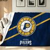 Indiana Pacers Logo Print Flannel Blanket High Quality Warm Comfortable Cover for All Seasons Perfect for Gifts Home Decor