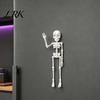 Spooky Fridge Magnet 3D Printed Skeleton Refrigerator Magnet, Poseable Figurine with Movable Joint Joints, Halloween Gothic Decoration