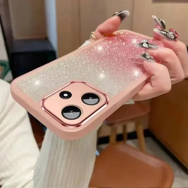 For Honor 400 Pro Glitter Gradient Soft Silicone Case For Honor 400 Pro 400 Lite Lens Camera Protetcor Shockproof Phone Cover