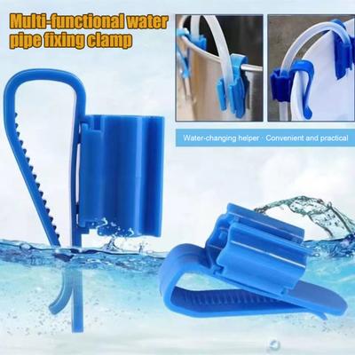 2 Pcs Fish Tank Water Hose Clips Adjustable Water Pipe Clamp Multi-functional Aquarium Mounting Clip Air Pump Tube Holder