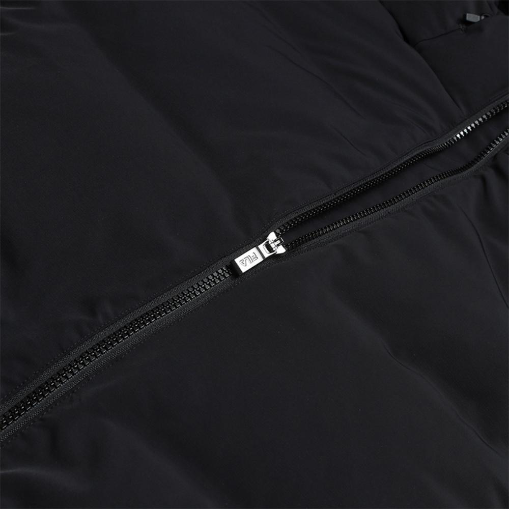 Fila White Classic Fashion Simple Warm Goose Down Comfortable Versatile Mid-Length Down Jacket Men Outerwear Black F11M543916FBK