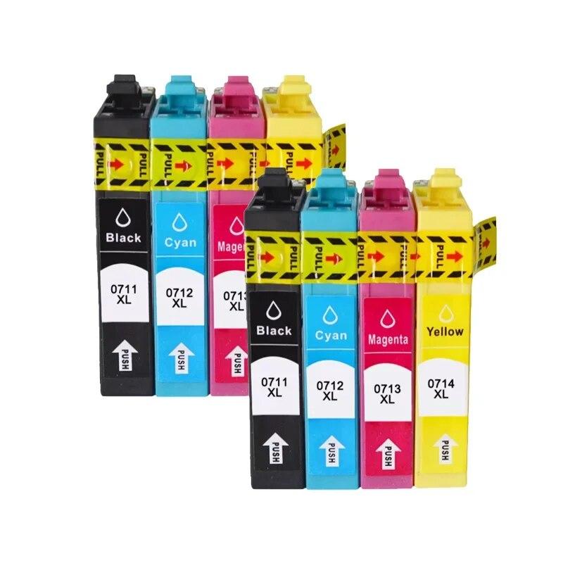 1-5set 71 0711 T0711 0714 Ink Cartridge for EPSON Stylus SX215/SX218/SX400/SX405/SX405WiFi/SX410/SX415/SX510W SX515W Printer