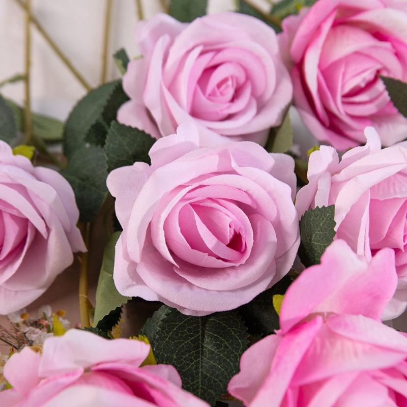 Artificial Rose, Single Hand Feel Velvet Rose, Waterfall Flower Wall, Home and Wedding Decoration Arrangement, Artificial Flower