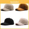 Autumn Winter Cotton Baseball Cap With Short Brim And Soft Plush Material For Casual Outings