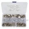 160pcs 6 Styles RV Shelf Pins Kit Nickel Shelf Support Pegs Cylindrical Pins Holder L Shaped Bracket