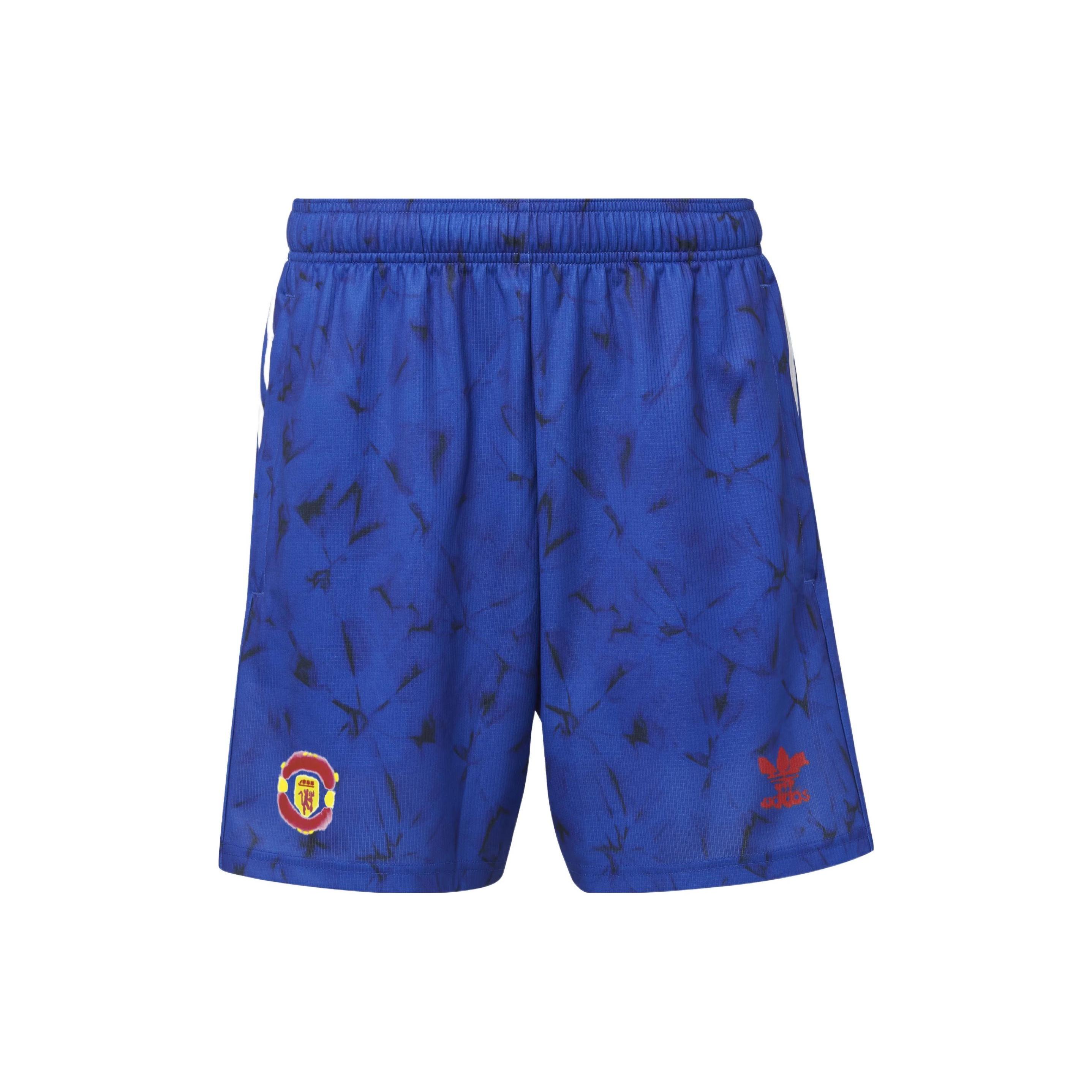 adidas Stripe Full Print Sports Soccer/Football Shorts Blue Men s GJ9085 XL