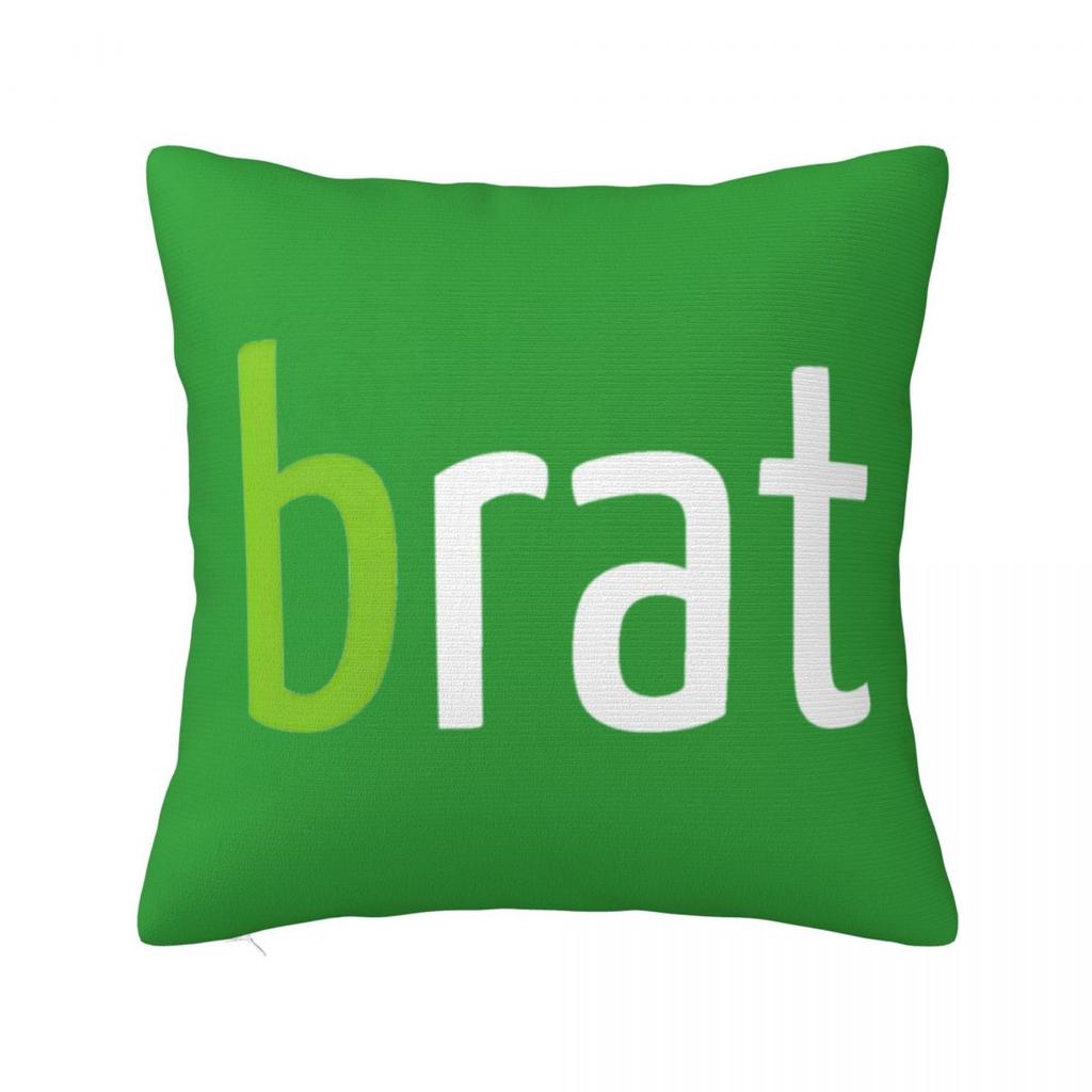 Charli XCX Brat Pillow Case Club Classics Pop Music Brat Album Cushion Covers Polyester Decorative Pillowcase for Sofa 18
