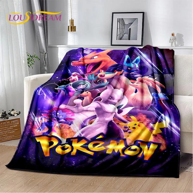 Japanese Pokemon Cute Cartoon Soft Flannel Blankets,Throw Blanket Comfortable Blanket for Picnic Beds Sofa Home Bedroom Kids
