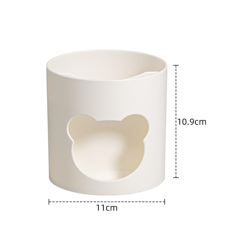 Cute Creative Bear Plastic Pen Holder Desktop Storage Organizer For Office Student