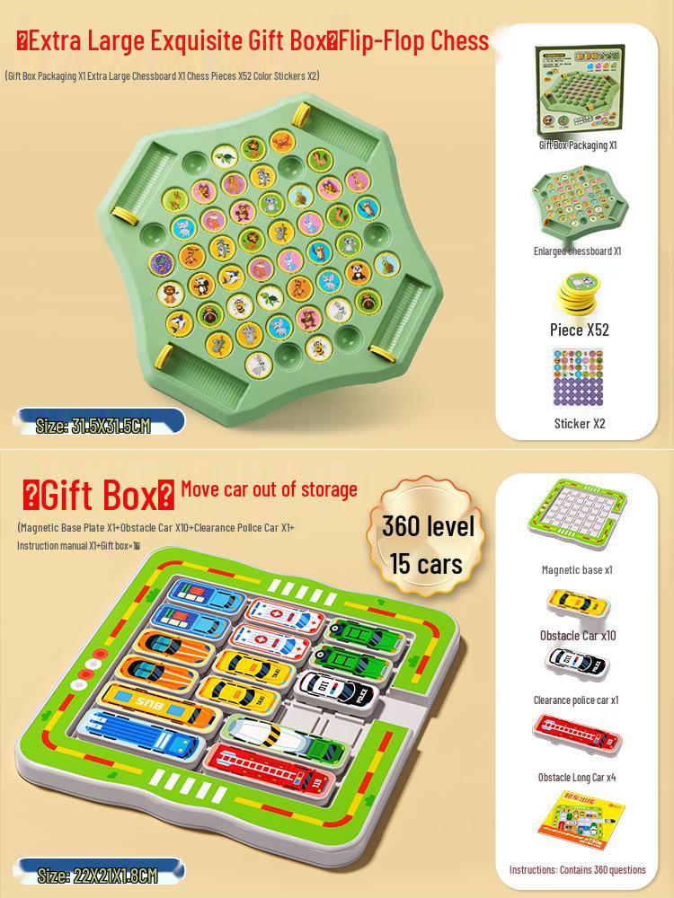 Cross-Border Flip Puzzle Game: Children's Memory Training Chess for Parent-Child Interaction