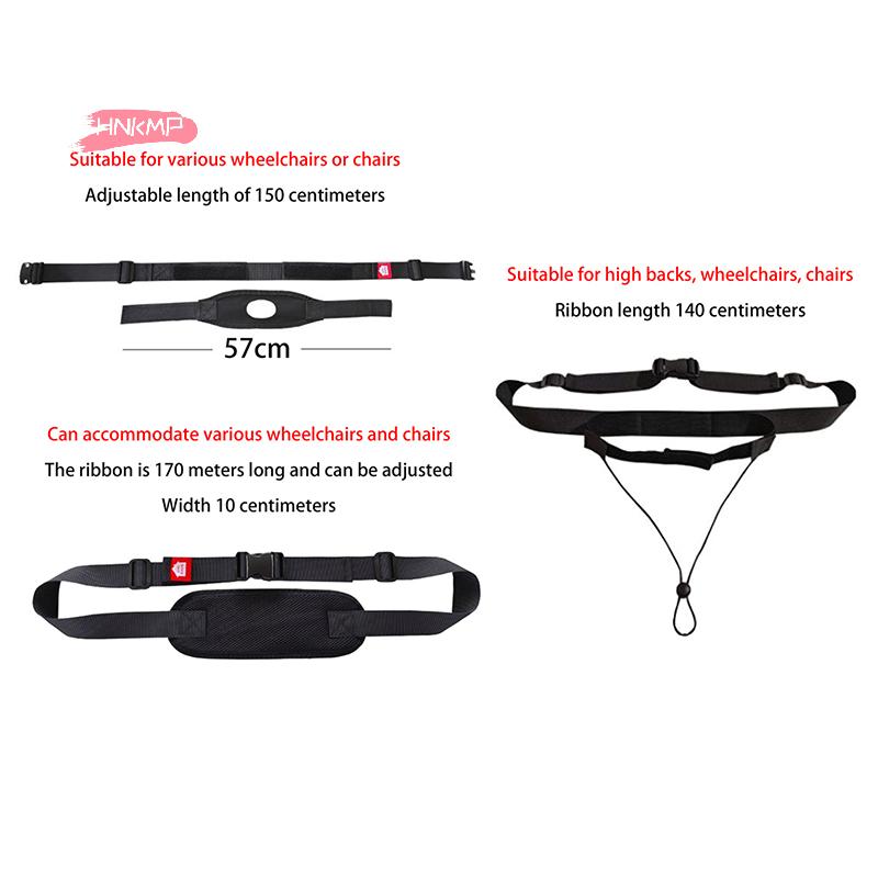 Adjustable Anti-Fall Wheelchair Seat Belt with Quick Release Straps Waist & Head Restraints for Elderly Patient Care