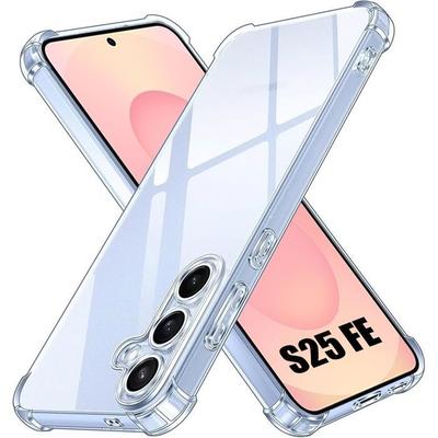 Protective Case - BOOLING - for Samsung Galaxy S25 FE - Transparent Silicone - Reinforced Corners - Shockproof