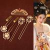 1 set Classical Ancient Hair Stick Chinese Style Hanfu Hair Accessories Flower Hair Comb  Jewelry