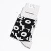 Marimekko Women's KIRMAILLA Unikko Socks, Black and White, 91498 091498 190 3436, Scandinavian Design [Parallel Import]