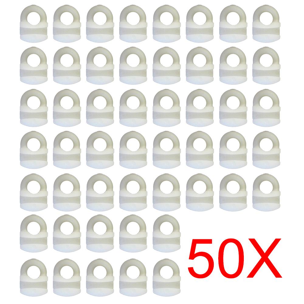 50PCS Curtain Track Gliders Runners Eyes Hooks for Micro Gliss Campervan/Caravan Track 10X6mm Slim Camper Accessories
