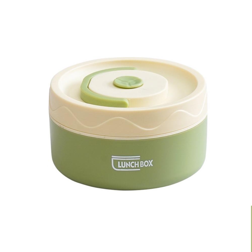 

Practical Ceramic Liner Lunch Box Sealed Food Container Outdoor Picnic Box Tableware Green-300ML