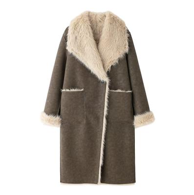2024 Herbst/Winter Damen Wendemantel lang - Europäische & Amerikanische Mode