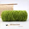 Golden Chenille Silk Velvet Yarn: Medium-Thick Polyester Yarn for Scarves, Glossy Velvet Crochet, and Wool Knitting Projects.
