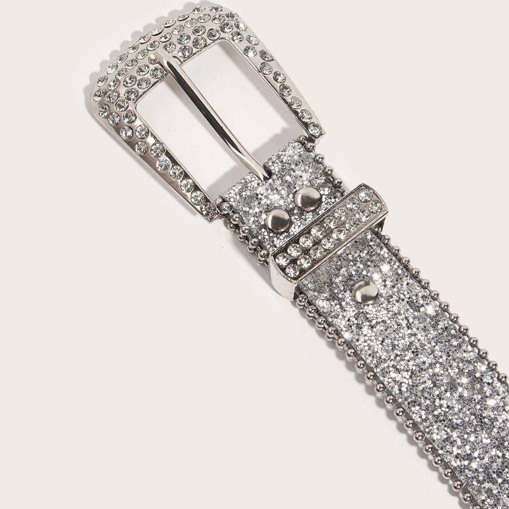 Y2K Rhinestone Belts Zinc Zinc Alloy Waistband Punk Blingbling Belt  Women
