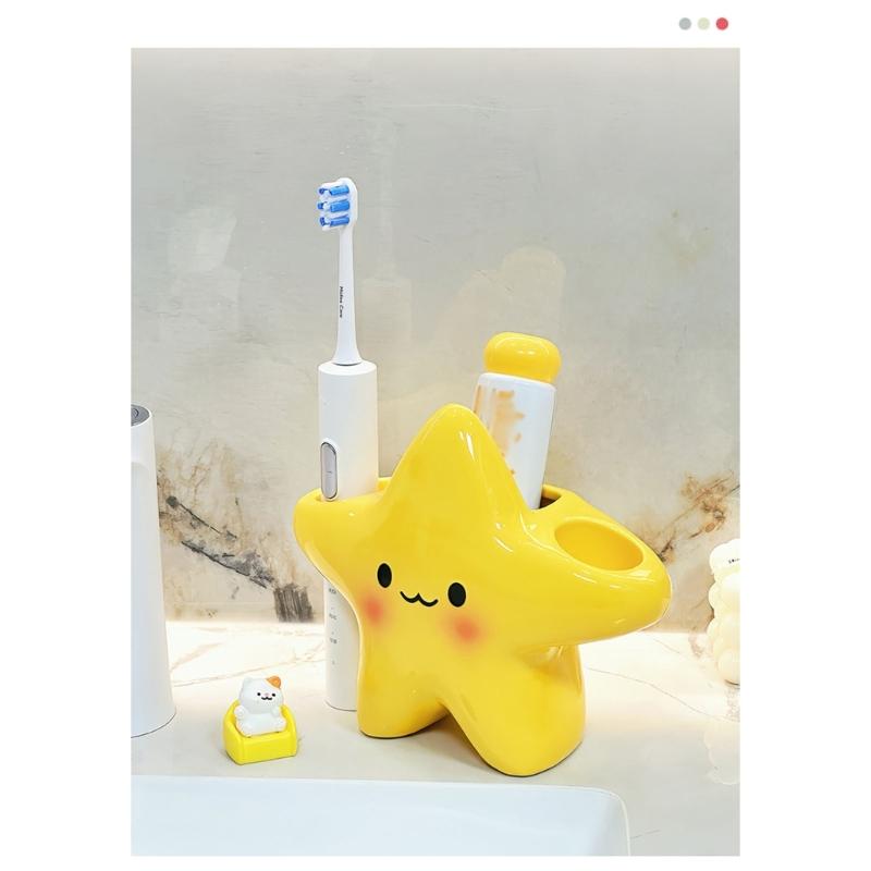 Star Shape Toothbrush Holder Bathroom ToothBrush Organizer Holder For Electric Toothbrushes And Toothpaste Storage