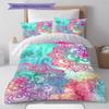Mandala Pattern Bedding Quilt Set Quilt Cover Pillowcase Home Decoration Gift (1 * duvet cover + 2 * pillowcase, without core)