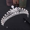 Hochzeitsdiademe, Haarschmuck, Zirkon-Strasssteine, Perlenlegierungsschleifen, Brautkronen-Accessoires