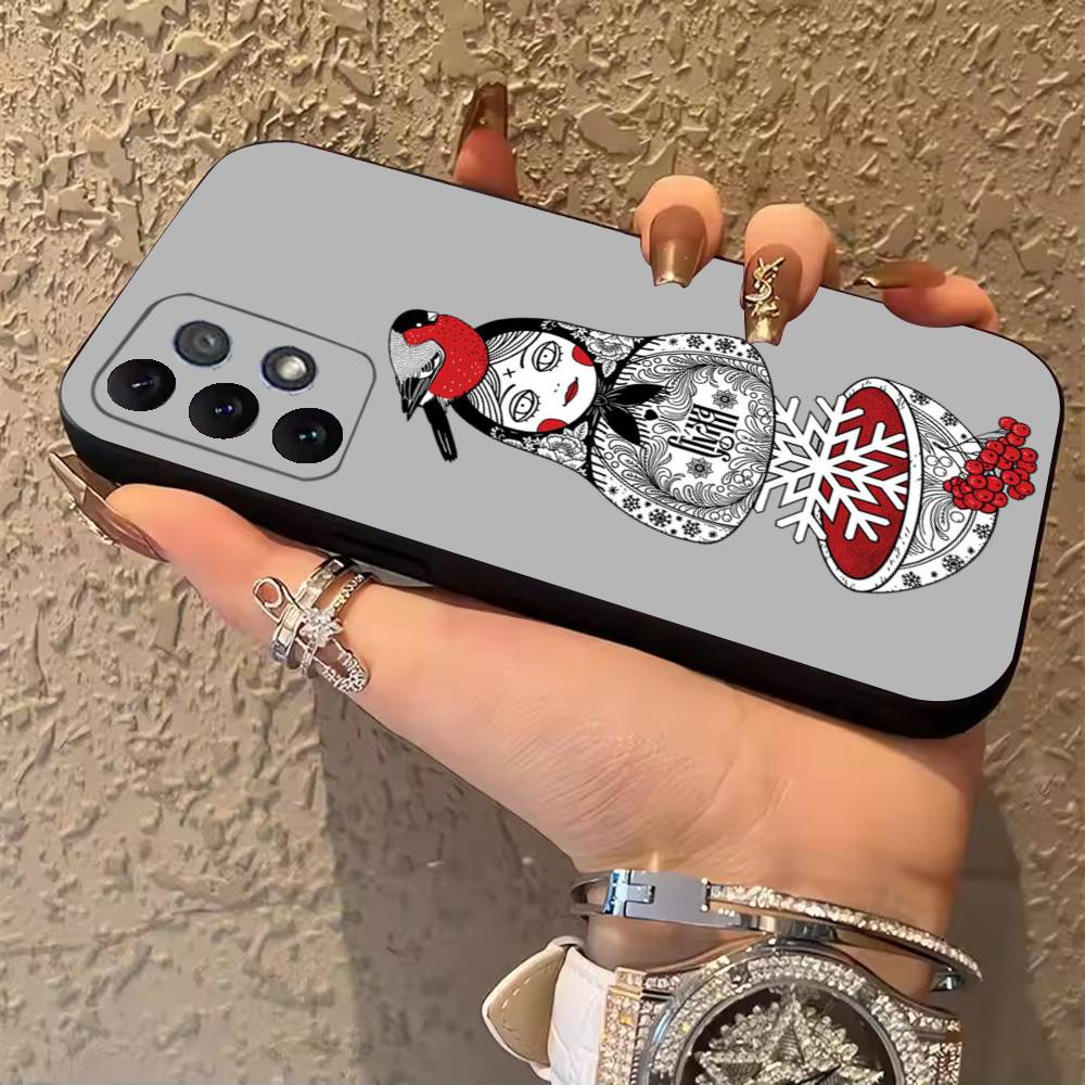 Russian Dolls Matryoshka Phone Case For Samsung Galaxy A13,21s,22,31,32,52,53,71,80,A91 Soft Black Shell