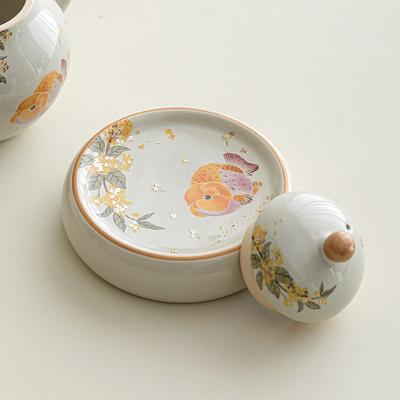 Ash Glaze Ceramic Lid Rest Tray Round Pot Stand Coaster Kung Fu Tea Set Accessory Multiuse Fruit Snack Serving Plate Decor