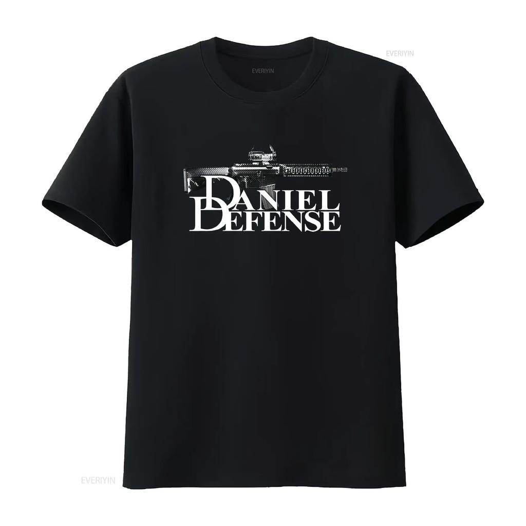 Daniel Defense Firearms Sports Logo T Shirt Heavy Cotton Size 4XL Vintage Washed Designer Clothes Unisex Top For Everyday Wear