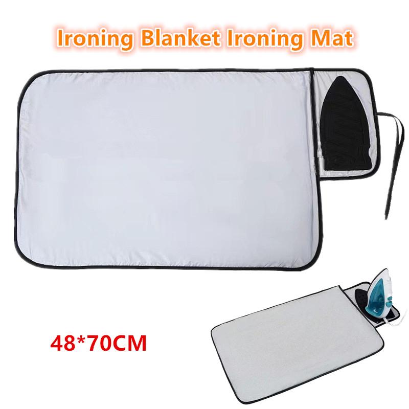Foldable Ironing Blanket Ironing Mat Thick Portable Travel Ironing Pad Isolate Heat Pad Cover For Washer Dryer Table Top Counter