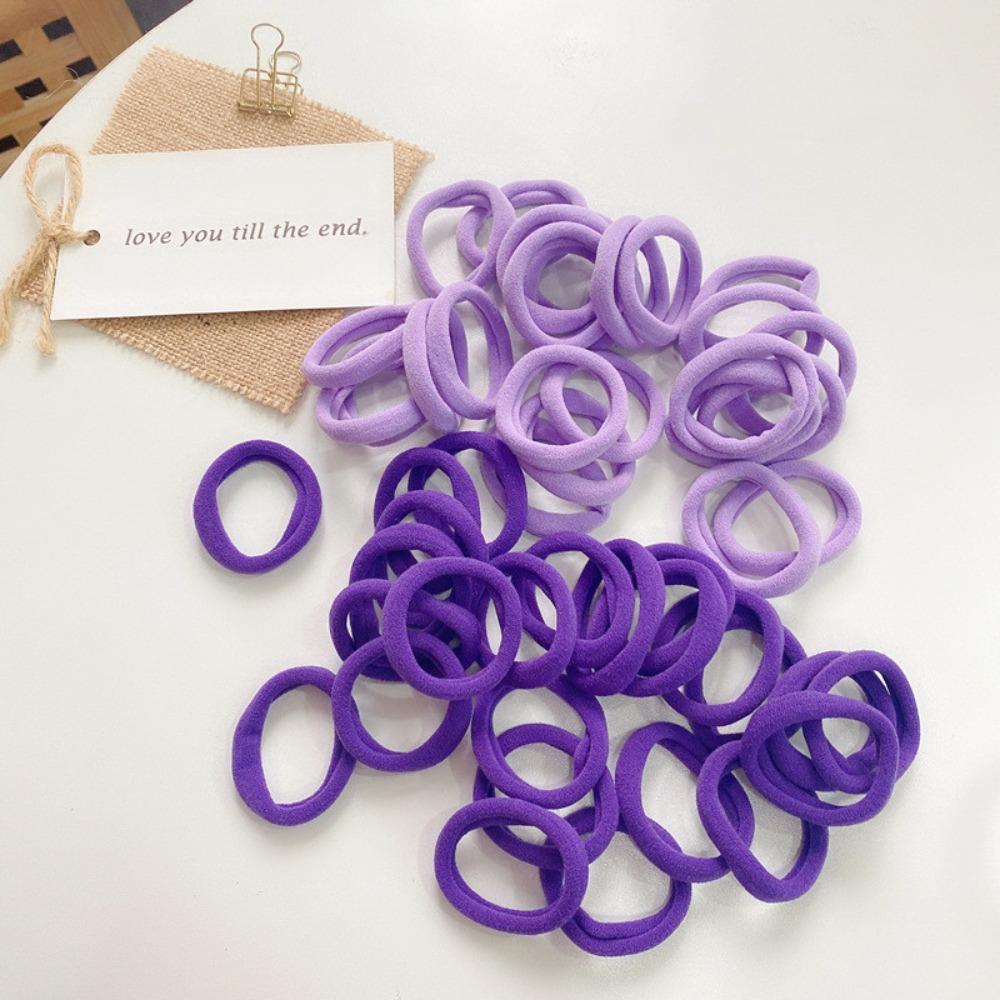 Candy Color Hair Rings 50PCS Seamless High Elastic Soft Childrens Hair Ties Towel Rings Head Ropes Hair Accessories for Girls