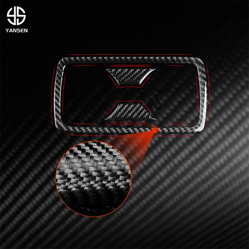 Rear Water Cup Holder Carbon Fiber Sticker for Toyota RAV4 XA50 2019 2020 2021 2022 2023 2024 Accessories